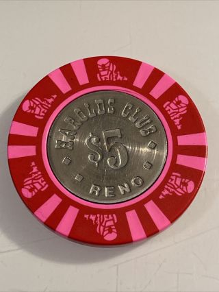 Harolds Club $5 Casino Chip Reno Nevada 3.  99