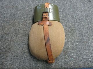 Wwii German Army Canteen Set W/ Cover & Cup - - - Dated 1944