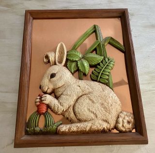 Vintage Rabbit Coppercraft Guild 3d Picture 11 - 1/2 X 9 - 1/2”