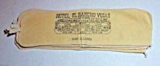 Obsolete El Rancho Hotel Casino Las Vegas Craps Table Logo Shoe Cleaner Cloth