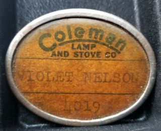 1928 - 1945 Coleman Lamp And Stove Company Employee Badge Wwii Rosie The Riveter