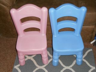 Vintage Little Tikes Blue Victorian Chair Child Size Blue Chair Only