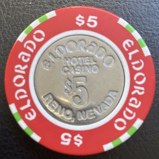 Eldorado Hotel & Casino $5 Chip - Reno Nv Nevada - Coin In Center