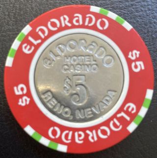 ELDORADO HOTEL & CASINO $5 Chip - RENO NV Nevada - Coin In Center 2