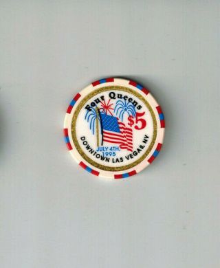 Vintage $5 Chip From The Four Queens,  Hotel & Casino Las Vegas Nevada