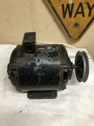 Vintage Delco Electric Motor Model 3652 1/6 Hp 1725 Rpm 115/220 Shaft 5/8”