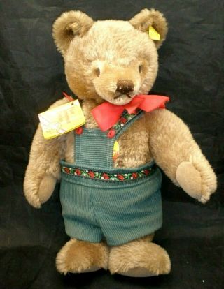 Vintage Steiff Teddy Bear Brown Mohair Jointed Teddy Bear 0202/36