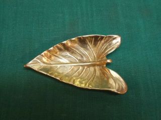 Vintage Brass Virginia Metalcrafters 4 " Calla Lily Leaf Tray 3 - 33 1958