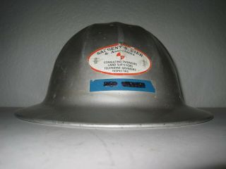Vintage B F Mcdonald Co B9 Safe T Hat Hard Aluminum Work Full Rim Large