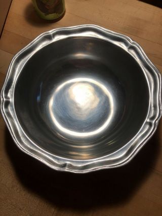 Wilton Armetale Pewter Rwp Queen Anne - 9” Serving Bowl - Joy,  Pa Made In Usa