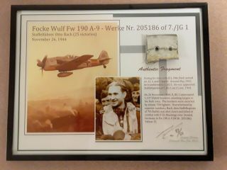 Focke Wulf Fw 190 Authentic Relic - World War 2 Veteran