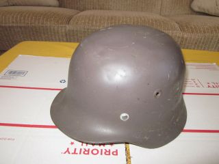 Wwii German M - 40 Helmet With Post War Leather Liner Size 58