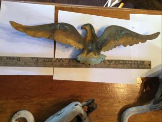 Vintage Cast ALUM.  Iron EAGLE Figural Wall Plaque 17 inches Wide 2