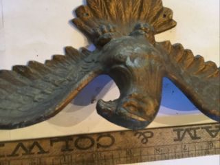 Vintage Cast ALUM.  Iron EAGLE Figural Wall Plaque 17 inches Wide 3