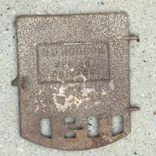 Vintage H.  D.  Hudson Cast Iron Stove Or Furnace Door.  D1