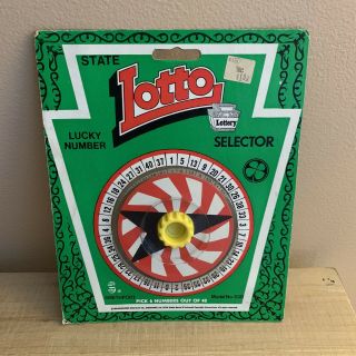 Vintage Pennsylvania Lottery 1983 State Lotto Luckey Number Selector Spin Wheel