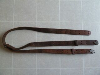 WWII US M1907 LEATHER SLING FOR M1 GARAND 1903 03A3 SPRINGFIELD MILSCO 1943 1907 2