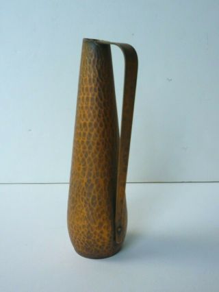 Mid Century Hammered Copper Ewer Pitcher Vase - Wall Handarbeit Germany Biesdorf 2