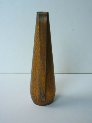 Mid Century Hammered Copper Ewer Pitcher Vase - Wall Handarbeit Germany Biesdorf 3