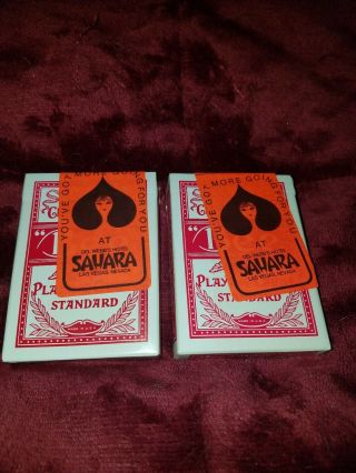 Vintage Del Webbs Hotel Sahara Las Vegas Playing Cards