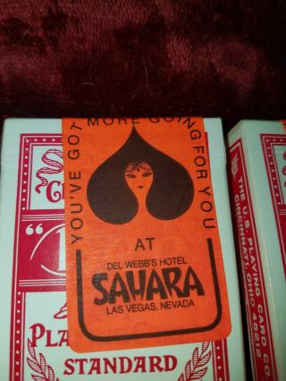 Vintage Del Webbs Hotel Sahara Las Vegas Playing Cards 2