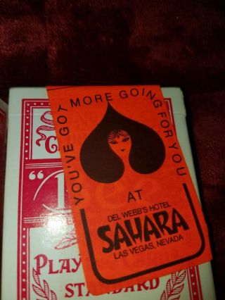 Vintage Del Webbs Hotel Sahara Las Vegas Playing Cards 3