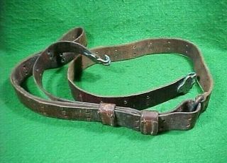 Wwii Us Army M1907 Field Leather Sling Unbranded Springfield M1 Garand & 1903a3