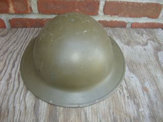 Wwii 1943 British Brodie Steel Helmet Ww2 Dated 1943 Gunsmiths Estate