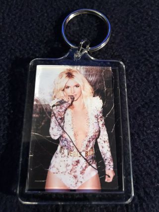 Britney Spears Keychain Vegas Piece Of Me Double Sided Photo Rare
