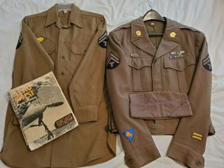 Wwii Army 8th Air Force Ike Jacket,  Shirt,  Cap,  Aero Digest