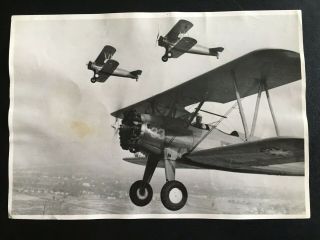 1943 Photo Nationalist China Pilots Fly Stearman 75 Planes In India 二战中国空军师在印度