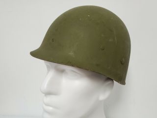 Authentic Ww2 Helmet W/ Liner (medium) World War 2 Military / Army Helmet