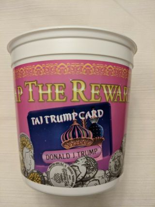 90s Donald J.  Trump Taj Mahal Casino Slot Coin Cup Atlantic City Collectible