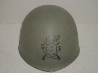 Ww2 Italian M33 Helmet,  Insignia Of The 3rd Alpine Infantry Regiment,  Size 60