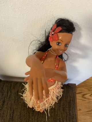 Hawaiian Hula Girl Doll Figure 11 " Tall Aloha Hawaii
