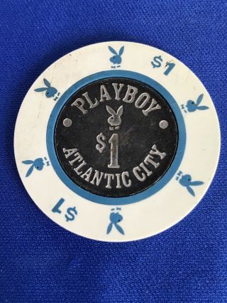 Playboy Casino Atlantic City $1 Chip Jersey • House Mold Coin 1981 - 1984