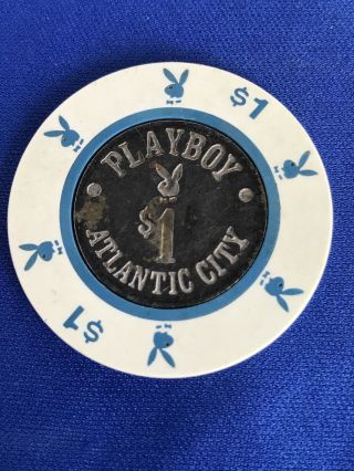 Playboy Casino Atlantic City $1 Chip Jersey • House Mold Coin 1981 - 1984 2