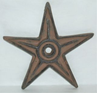Vintage 8.  5 " Decorative Cast Iron Metal Architectural Mason Star