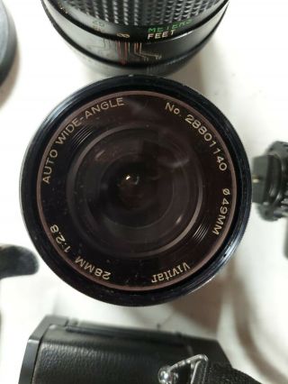 Vintage Bundle Konica Autoreflex TC 35mm Camera,  Lenses,  Accessories 3
