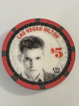 Las Vegas Hilton Michael Buble $5 Casino Chip Las Vegas Nevada 3.  99