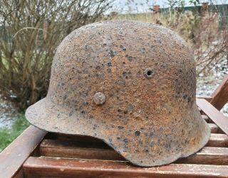 German Steel Helmet M40 Stahlhelm Relic Of Battlefield Ww2 World War 2