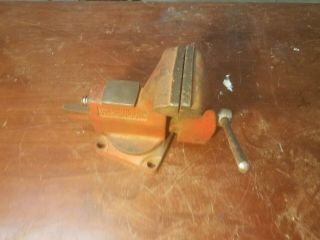 Vintage Wilton Small Swivel Bench Vise 4 " Jaw 3 3/4 " Capacity.  Made In Usa.