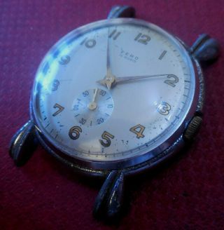 Vintage 1940s Oversized FERO 15 Jewels Swiss Made Running Wristwatch 2