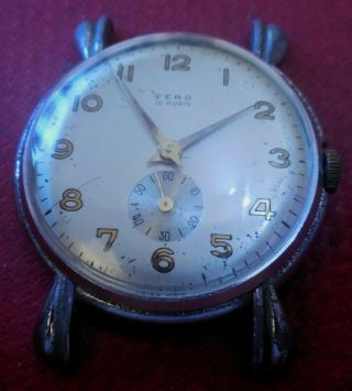 Vintage 1940s Oversized FERO 15 Jewels Swiss Made Running Wristwatch 3