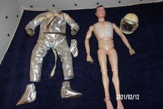 Vintage 12 " G.  I.  Joe 1964 Astronaut W Zipper Spacesuit,  By Hasbro Parts Or Play