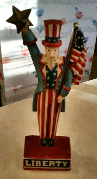 Midwest Importers Cast Iron Liberty Uncle Sam Door Stop