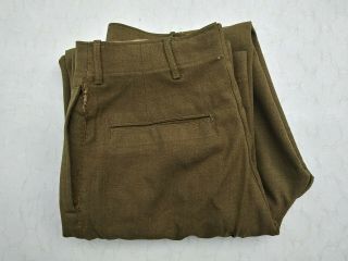 Ww2 Us Army Wool Pants/trousers Size 34x34 - Named