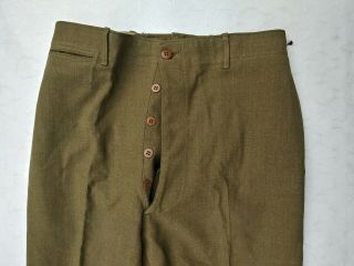 WW2 US Army Wool Pants/Trousers Size 34x34 - Named 3