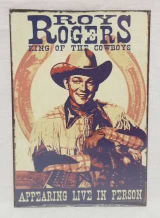 Roy Rogers " King Of The Cowboys " Vintage Style Tin Metal Sign Western
