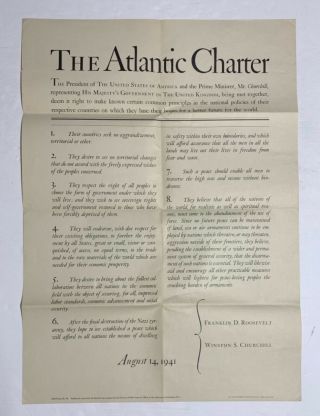 1943 Dated " The Atlantic Charter " Poster